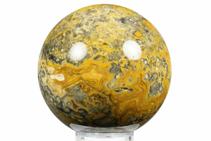 Polished Crazy Lace Agate Sphere - Mexico #311730